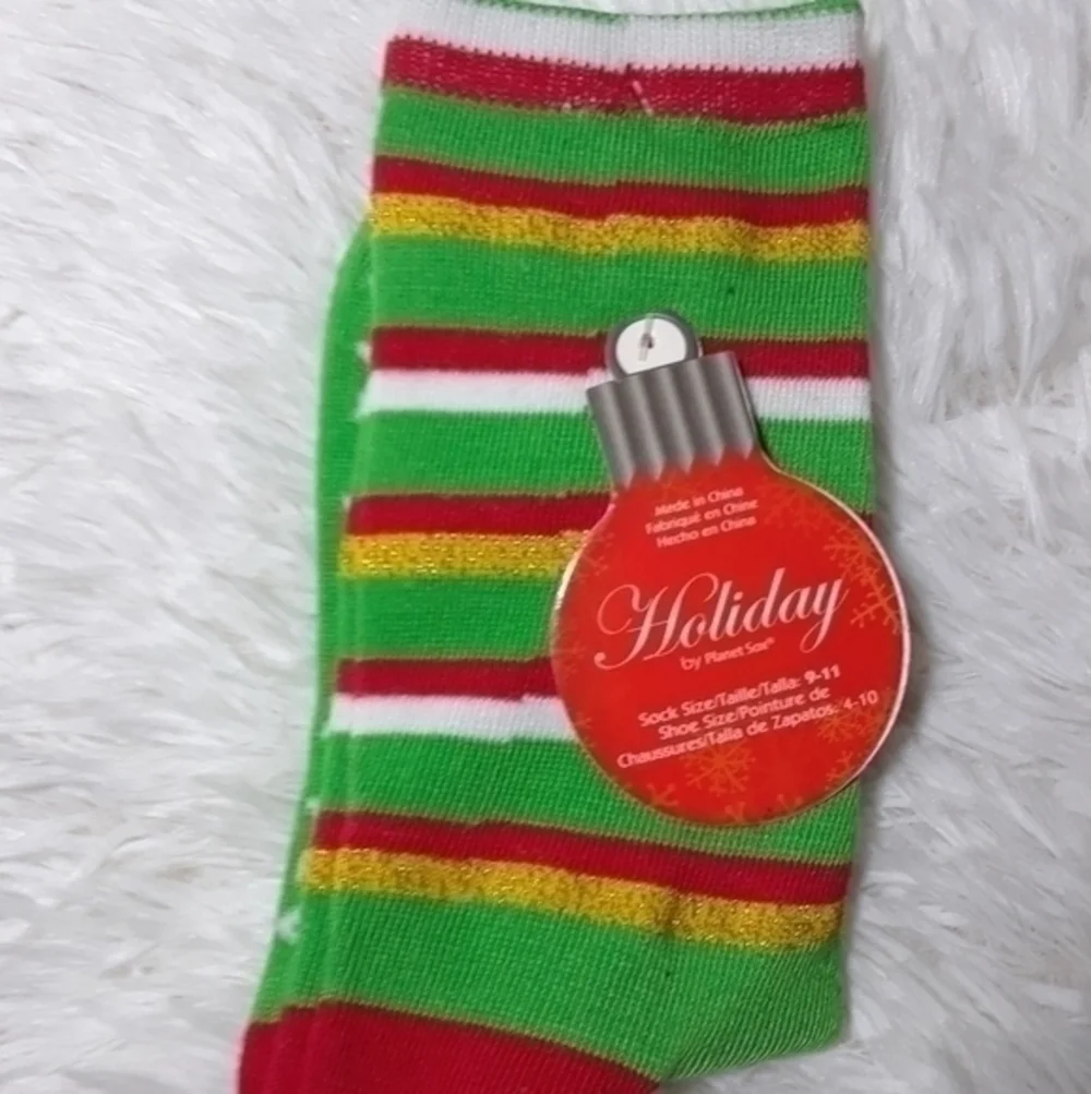 ☄Holiday By Planet Sox Striped Socks